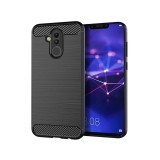 OEM Huawei Mate 20 Lite szilikon tok, hátlaptok, telefon tok, karbon mintás, fekete, Simple Carbon