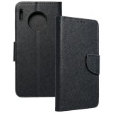 OEM Huawei Mate 30 könyvtok, fliptok, telefon tok, bankkártyatartós, mágneszáras, fekete, Fancy