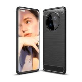 OEM Huawei Mate 40 Pro szilikon tok, hátlaptok, telefon tok, karbon mintás, fekete, Carbon case