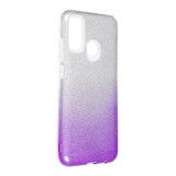 OEM Huawei P Smart 2020 szilikon tok, hátlaptok, telefon tok, csillámos, lila-ezüst, Shining Case