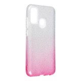 OEM Huawei P Smart 2020 szilikon tok, hátlaptok, telefon tok, csillámos, pink-ezüst, Shining Case