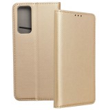 OEM Huawei P Smart 2021 könyvtok, fliptok, telefon tok, mágneszáras, bankkártyatartós, arany