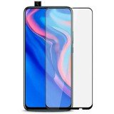 OEM Huawei P Smart Pro / P Smart Z / Honor 9X üvegfólia, tempered glass, előlapi, 9D, edzett, hajlított, fekete kerettel