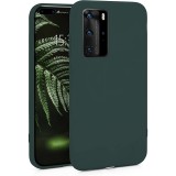 OEM Huawei P40 Pro szilikon tok, hátlaptok, telefon tok, matt, zöld