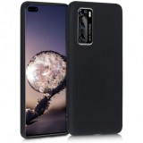 OEM Huawei P40 szilikon tok, hátlaptok, telefon tok, matt, fekete