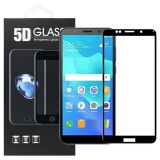 OEM Huawei Y5 2018 / Honor 7S üvegfólia, tempered glass, előlapi, 5D, edzett, hajlított, fehér kerettel