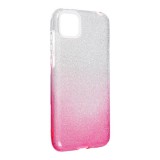 OEM Huawei Y5P szilikon tok, hátlaptok, telefon tok, csillámos, pink-ezüst, Shining Case