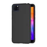 OEM Huawei Y5P szilikon tok, hátlaptok, telefon tok, matt, fekete