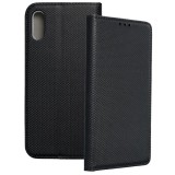 OEM Huawei Y6 2019 könyvtok, fliptok, telefon tok, bankkártyatartós, mágneszáras, fekete, Smart Case book
