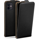 OEM Huawei Y6 II fliptok, telefon tok, szilikon keretes, fekete