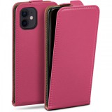OEM Huawei Y635 fliptok, telefon tok, szilikon keretes, pink