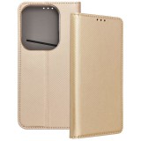 OEM Infinix Hot 40i könyvtok, fliptok, telefon tok, bankkártyatartós, mágneszáras, arany, Smart Case book