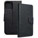 OEM iPhone 11 Pro könyvtok, fliptok, telefon tok, bankkártyatartós, mágneszáras, fekete, Fancy