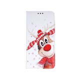 OEM iPhone 11 Pro könyvtok, fliptok, telefon tok, mágneszáras, bankkártyatartós, szarvas mintás