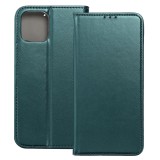 OEM iPhone 11 Pro Max könyvtok, fliptok, telefon tok, mágneszáras, bankkártyatartós, zöld, Smart Magnetic