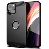 OEM iPhone 11 Pro Max szilikon tok, hátlaptok, telefon tok, karbon mintás, fekete, Carbon case