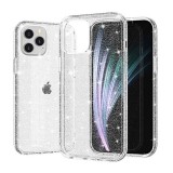 OEM iPhone 11 Pro Max szilikon tok, hátlaptok, telefon tok, TPU tok, átlátszó, ezüst csillámos, Crystal Glitter