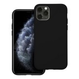 OEM iPhone 11 Pro szilikon tok, hátlaptok, telefon tok, velúr belsővel, matt, fekete, Silicone