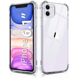 OEM iPhone 11 szilikon tok, hátlaptok, telefon tok, erősített sarkokkal, átlátszó, Anti Shock, 1.5mm