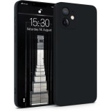 OEM iPhone 12 Mini szilikon tok, hátlaptok, telefon tok, matt, fekete