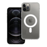 OEM iPhone 12 Pro Max hátlaptok, telefon tok, MagSafe kompatibilis, erősített sarkokkal, átlátszó, Anti Shock Mag Cover, 1.5mm