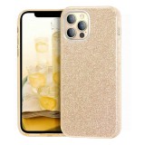 OEM iPhone 12 Pro Max szilikon tok, hátlaptok, telefon tok, csillámos, arany, Glitter