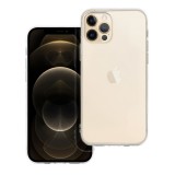 OEM iPhone 12 Pro szilikon tok, hátlaptok, telefon tok, vastag, átlátszó, kamera védelemmel, 2mm, Clear