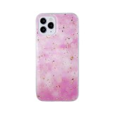 OEM iPhone 13 Mini hátlaptok, telefon tok, műanyag, mintás, kemény, rózsaszín, Gold Glam