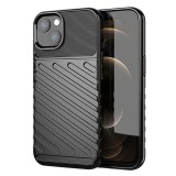OEM iPhone 13 Mini szilikon tok, hátlap tok, ütésálló, fekete, Thunder