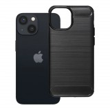 OEM iPhone 13 Mini szilikon tok, hátlaptok, telefon tok, karbon mintás, fekete, Carbon case