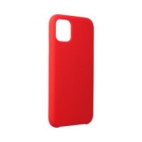 OEM iPhone 13 Pro Max (6,7") szilikon tok, matt, velúr belső, piros, Forcell Silicone