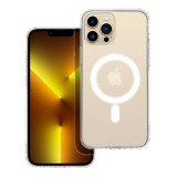 OEM iPhone 13 Pro Max hátlaptok, telefon tok, MagSafe kompatibilis, átlátszó, Mag Cover