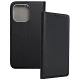 OEM iPhone 13 Pro Max könyvtok, fliptok, telefon tok, bankkártyatartós, mágneszáras, fekete, Smart Case book