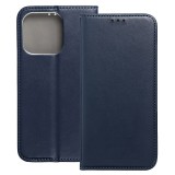 OEM iPhone 13 Pro Max könyvtok, fliptok, telefon tok, mágneszáras, bankkártyatartós, sötétkék, Smart Magnetic