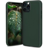 OEM iPhone 13 Pro Max szilikon tok, hátlaptok, telefon tok, matt, zöld