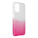 OEM iPhone 13 Pro szilikon tok, hátlaptok, telefon tok, csillámos, pink-ezüst, Shining Case