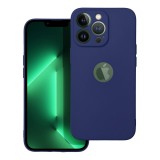 OEM iPhone 13 Pro szilikon tok, hátlaptok, telefon tok, matt, sötétkék, Soft