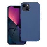 OEM iPhone 13 szilikon tok, hátlaptok, telefon tok, velúr belsővel, matt, kék, Silicone