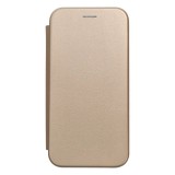 OEM iPhone 14 könyvtok, fliptok, telefon tok, bankkártyatartós, mágneszáras, arany, Elegance Book