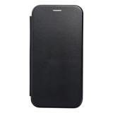 OEM iPhone 14 könyvtok, fliptok, telefon tok, bankkártyatartós, mágneszáras, fekete, Elegance Book