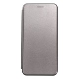 OEM iPhone 14 könyvtok, fliptok, telefon tok, bankkártyatartós, mágneszáras, szürke, Elegance Book