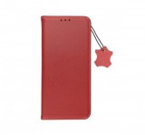 OEM iPhone 14 Plus (6.7") bőr telefon tok, könyvtok, oldalra nyíló tok, mágnesesen záródó, piros, Forcell Leather