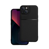 OEM iPhone 14 Plus hátlap tok, telefon tok, stílusos, prémium, fekete, Noble Case
