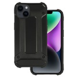 OEM iPhone 14 Plus hátlap tok, telefon tok, ütésálló, fekete, Armor