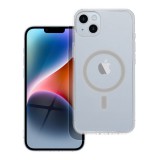 OEM iPhone 14 Plus hátlaptok, telefon tok, MagSafe kompatibilis, átlátszó, kamera védelemmel, Mag Cover