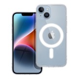 OEM iPhone 14 Plus hátlaptok, telefon tok, MagSafe kompatibilis, átlátszó, Mag Cover