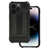 OEM iPhone 14 Pro hátlap tok, telefon tok, ütésálló, fekete, Armor