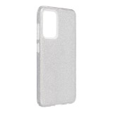 OEM iphone 14 Pro Max (6.7") szilikon tok, csillámos, hátlap tok, ezüst, Shining
