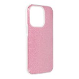 OEM iPhone 14 Pro Max szilikon tok, hátlaptok, telefon tok, csillámos, rózsaszín, Glitter