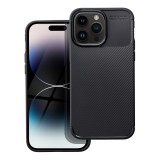 OEM iPhone 14 Pro Max szilikon tok, hátlaptok, telefon tok, karbon mintás, fekete, Carbon Premium